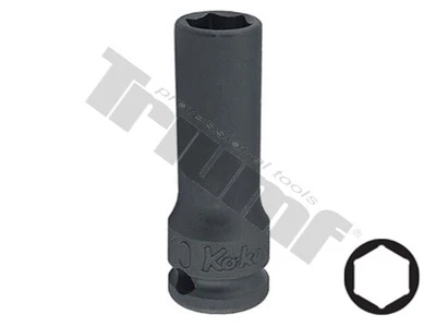 Hlavica kovaná 3/8" profil 6-hran 15mm, tenkostenná, stredne dlhá - 50mm