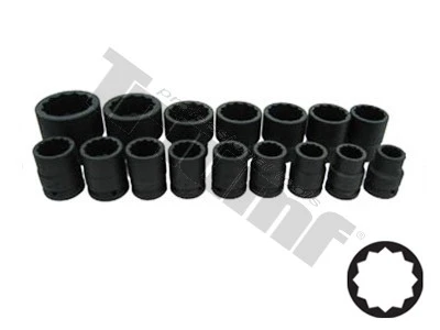 Sada kovaných hlavíc 12 - hranných, 3/4" vstup, 16 - dielna
