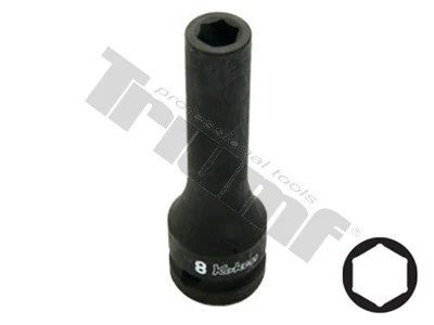 hlavica kovaná  1/2" profil 6-hran 8mm, dlhá