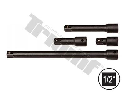 Sada úderových predĺžení 1/2" dĺžky: 50, 75, 125, 250mm, na PVC podložke, 4 dielna