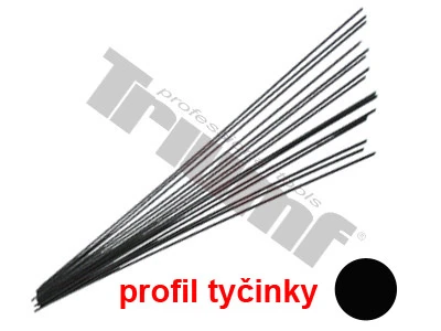 Tyčinka polyetylénová čierna, OE 3,0 mm,  4.5 m