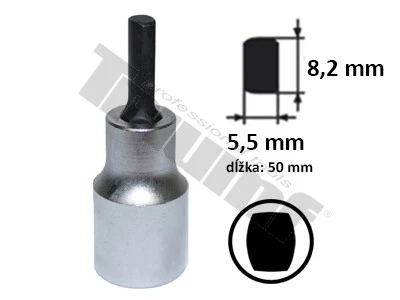 Rozťahovacia hlavica 1/2" vstup šírka 5,5 - 8,2 mm, L = 60 mm