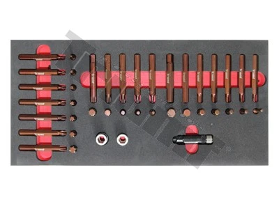 Modul bitov inbus, torx, XZN, materiál S2, pomedené, driek 10mm (3/8") s úder. adaptérom, 41 dielny
