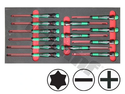 Modul micro skrutkovačov Beargrip PL+PH+Torx, 13 dielny