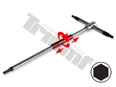 Kľúč “T“ inbus, rýchloskrutkovací driek, Crv materiál 4 x 180 mm