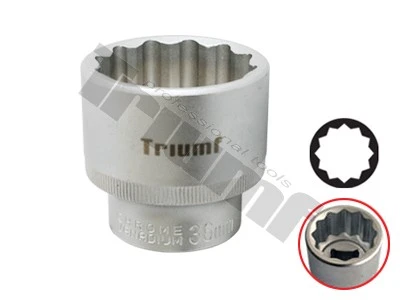 Hlavica 1/2" vstup, 12-hranná 36 mm