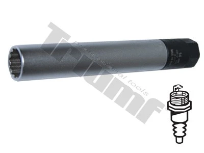 Hlavica momentová 14mm predĺžená na zapaľovacie sviečky benzínových motorov, 3/8" vstup , 125mm