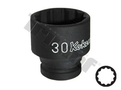 hlavica kovaná 1/2" 12-hran  30mm, krátka, tenkostenná