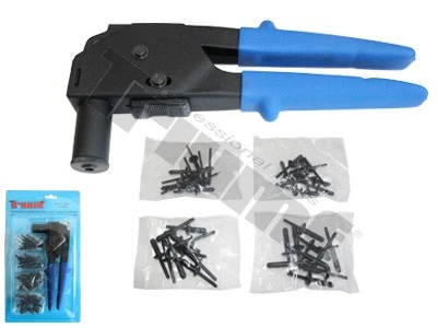 nitovacie kliešte pre plastové nity, nity po 10ks ø5x15,8mm, ø5x17,2mm, ø6,6x17,2, ø6,3x25,2mm