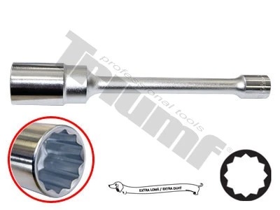 Hlavica 1/2" profil 12-hran, extra dlhá 250mm 30 mm