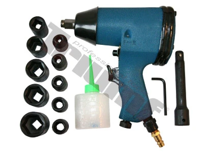 Uťahovák pneumatický 1/2" s nástavcami, 9 - 27 mm, 320 nm