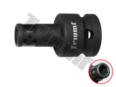 Adaptér kovaný 1/2" vstup na 8 mm (5/16") bity, s poistným vonkajším krúžkom a guličkou