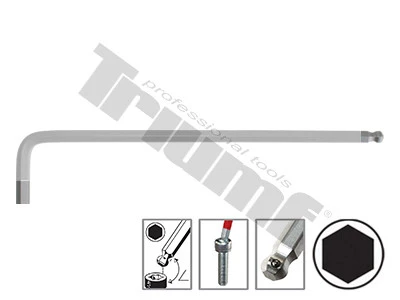 Kľúč inbus "L" s guličkou, extra dlhý 2311XL - 1,5 mm, farebný povlak, neutral  1,5 mm