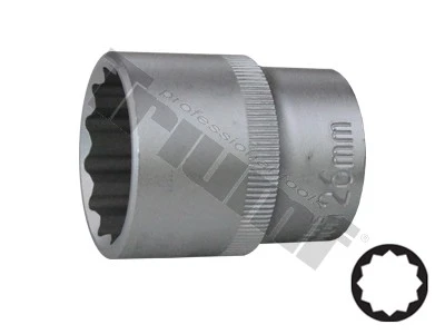 Hlavica 1/2" vstup, 12-hranná 26 mm