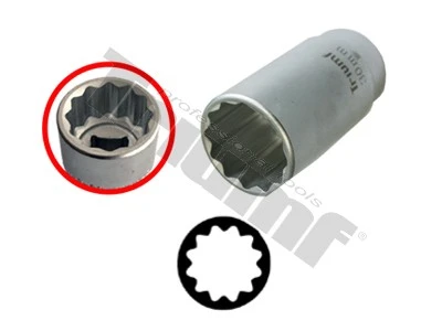 Hlavica predĺžená 12 - hranná, 1/2" vstup 32 mm