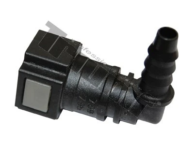 PVC spojka zahnutá 90° -  B2 - samica Ø 7.89mm - samec Ø 6mm, zo sady 39173