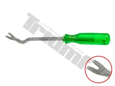 Demontážny prípravok vidlička  na malé plastové klipy 9x255mm.Crv driek ,PVC rukoväť
