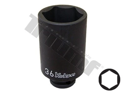 hlavica kovaná 1/2" profil 6-hran 36mm, predĺžená