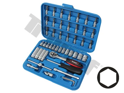 Gola sada 1/4" rozsah 4-14mm, 46 dielna, 6hranné hlavice