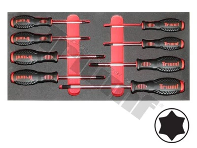 Modul skrutkovačov torx T8 - T40, nevŕtaných, 2 komponentná rukoväť, 8dielny