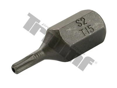 Bit Torx vŕtaný, 10 mm driek, dĺžka 30 mm T15