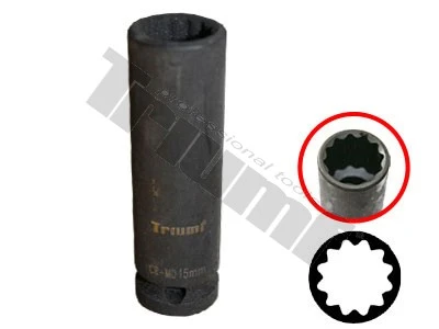 Hlavica kovaná 12 - hranná 1/2" vstup, predĺžená 20 mm
