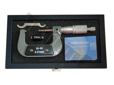 Strmeňový mikrometer 25-50 mm, 0,01, DIN 863