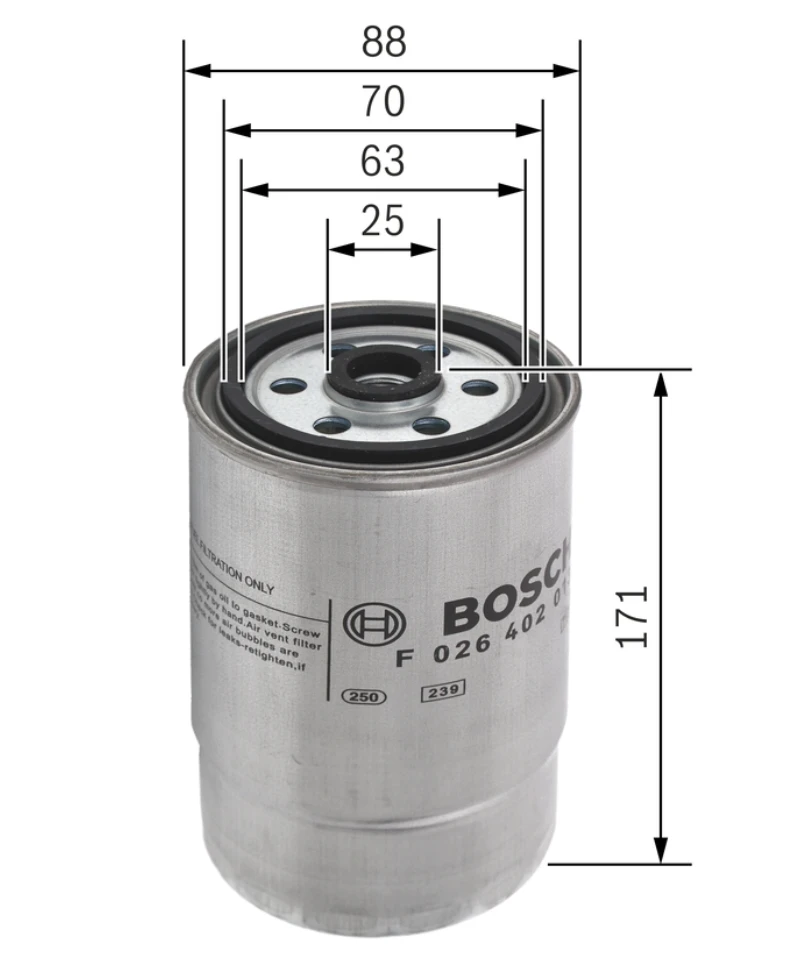 Palivový filter BOSCH F 026 402 013