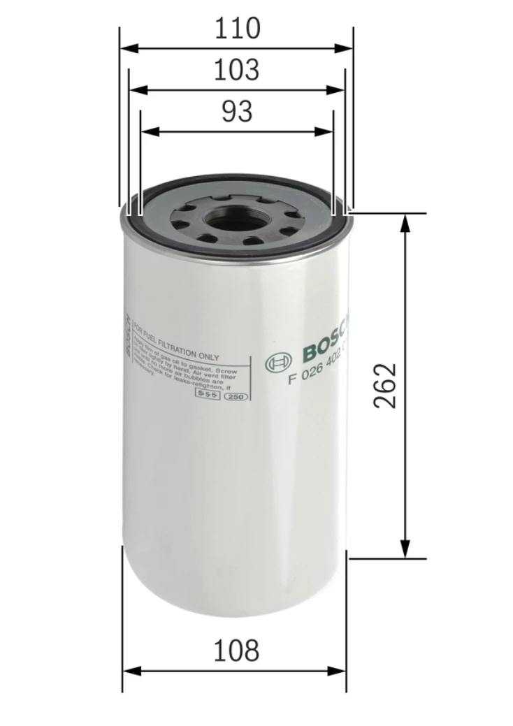 Palivový filter BOSCH F 026 402 017