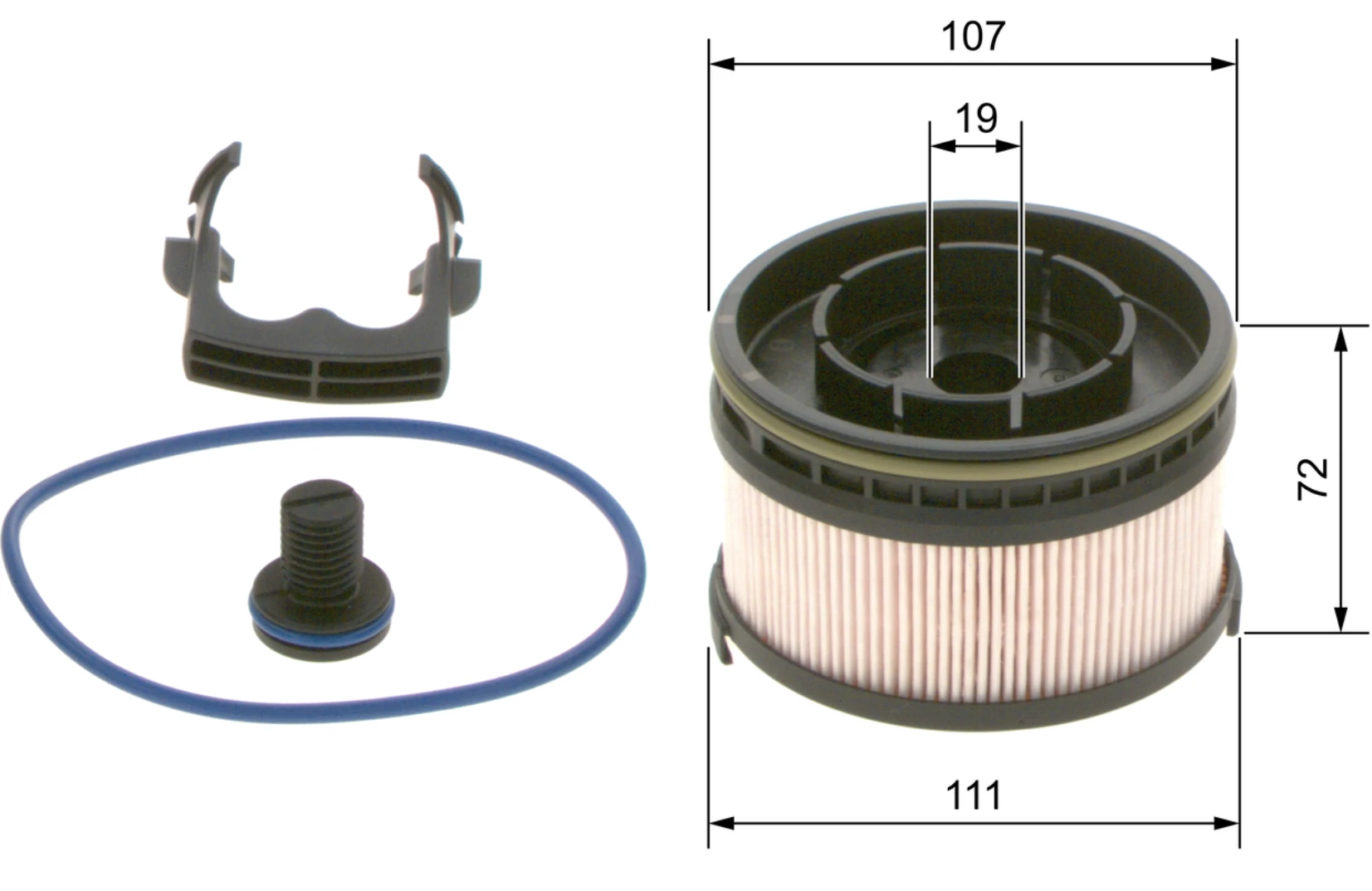 Palivový filter BOSCH F 026 402 261