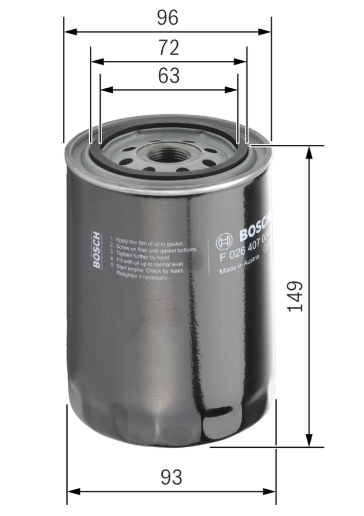 Olejový filter BOSCH F 026 407 004