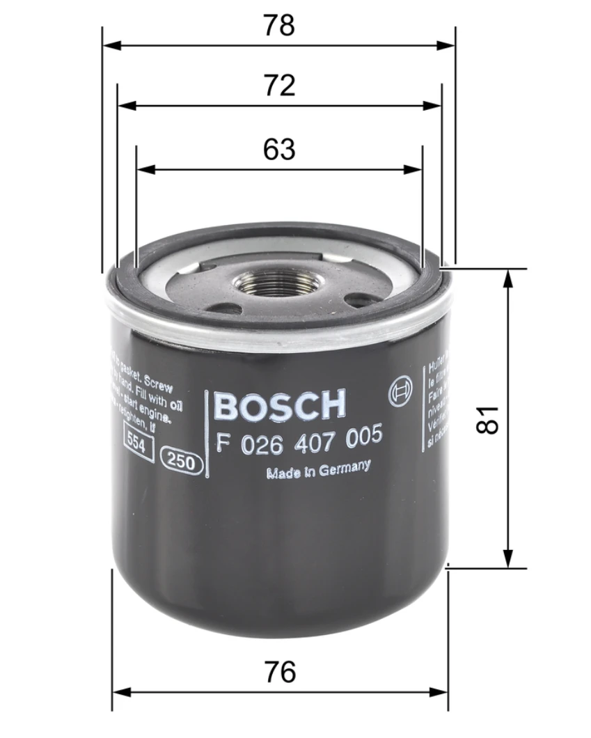 Olejový filter BOSCH F 026 407 005