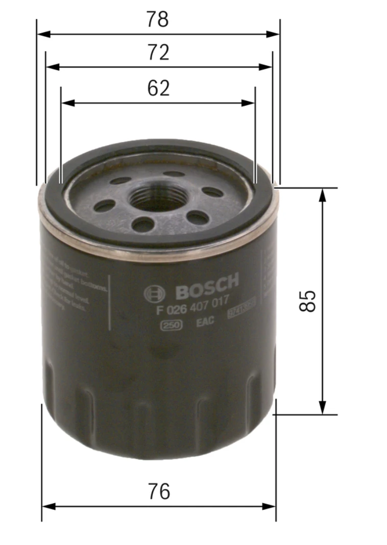Olejový filter BOSCH F 026 407 017