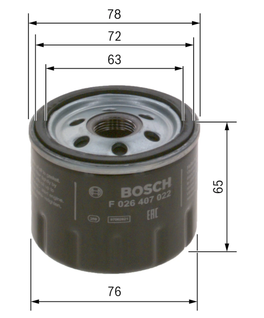 Olejový filter BOSCH F 026 407 022