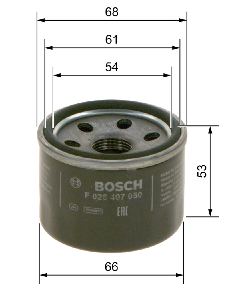 Olejový filter BOSCH F 026 407 050