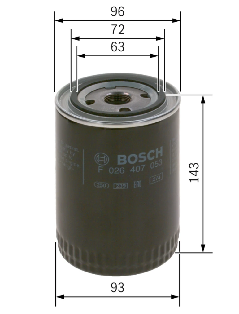 Olejový filter BOSCH F 026 407 053