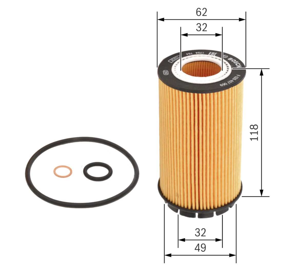 Olejový filter BOSCH F 026 407 069