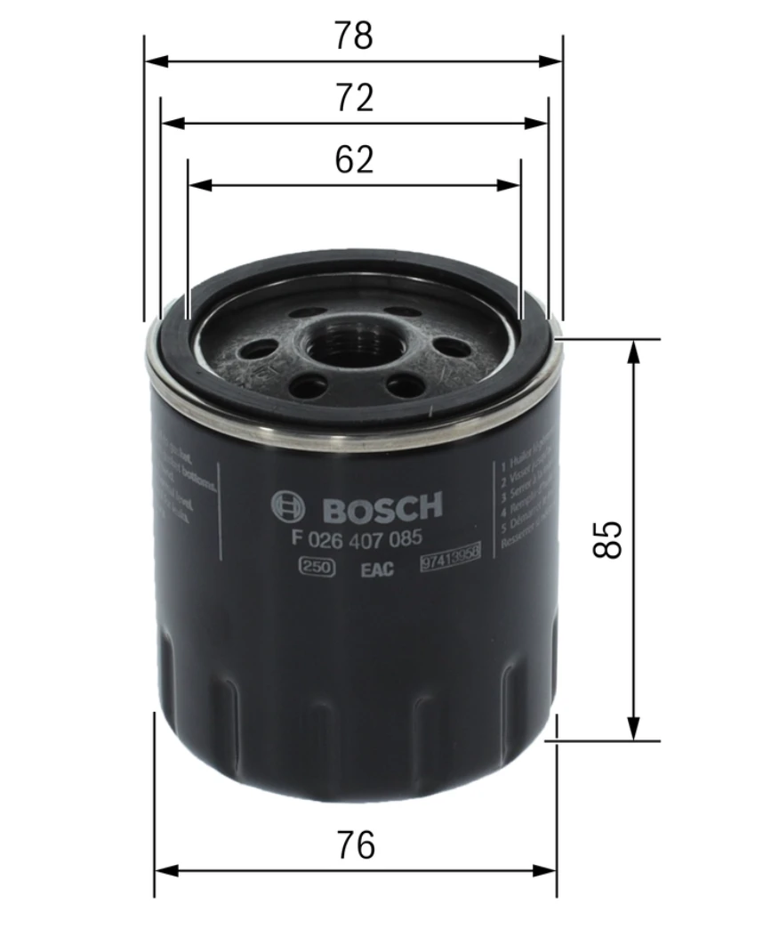 Olejový filter BOSCH F 026 407 085