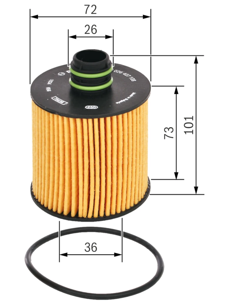 Olejový filter BOSCH F 026 407 108