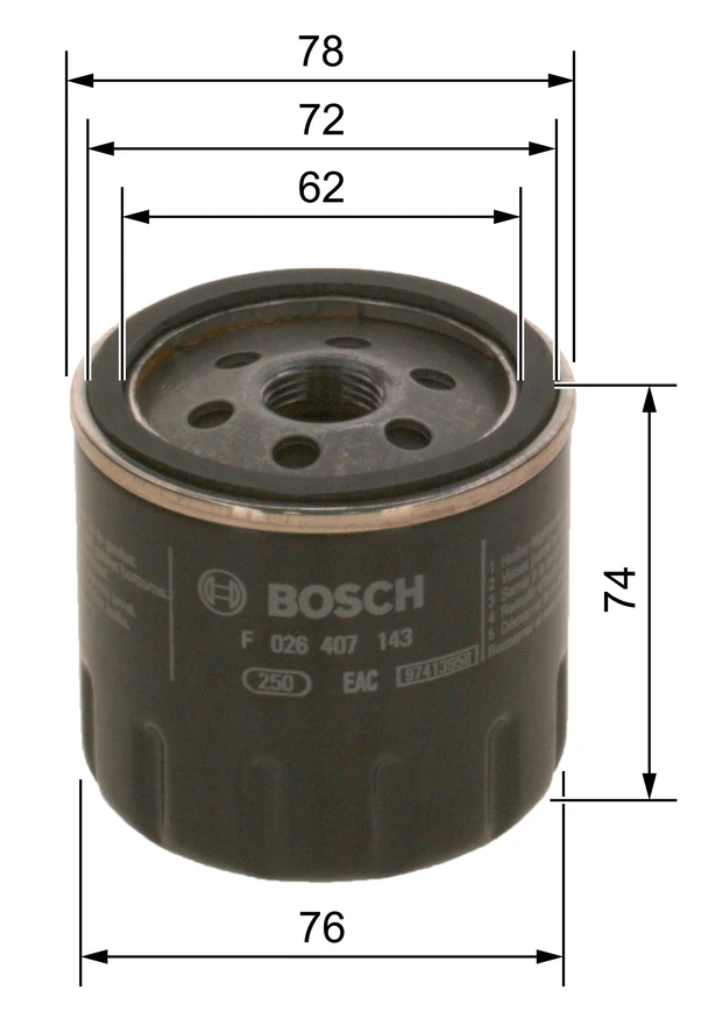 Olejový filter BOSCH F 026 407 143
