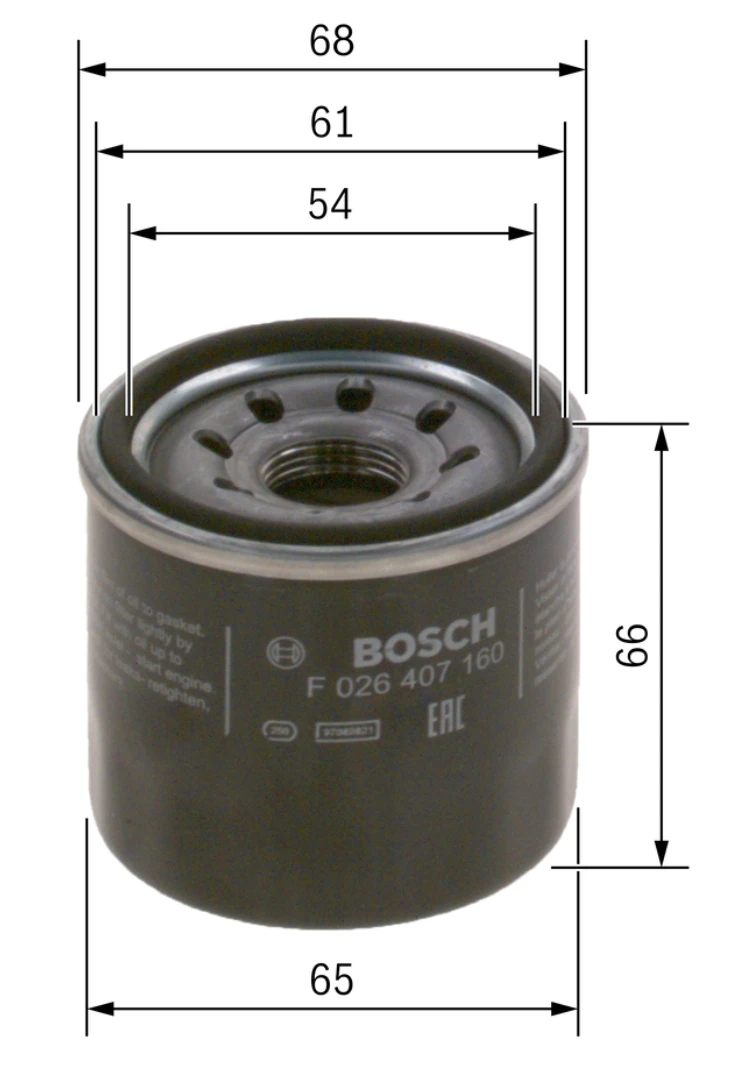 Olejový filter BOSCH F 026 407 160