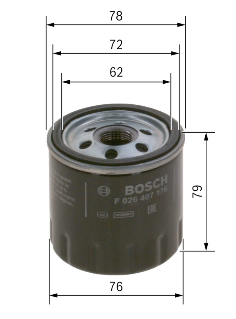 Olejový filter BOSCH F 026 407 176