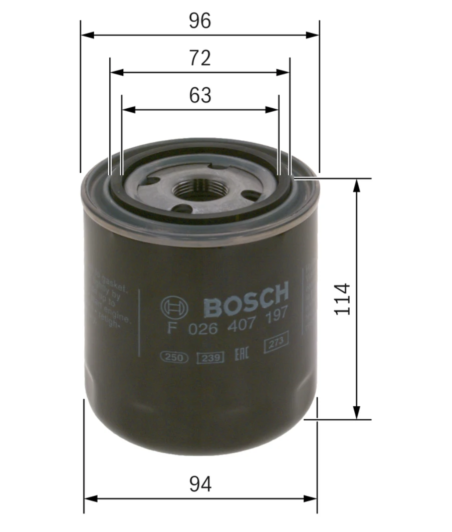 Olejový filter BOSCH F 026 407 197