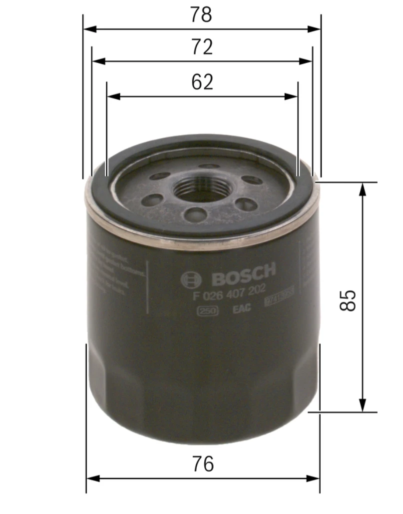 Olejový filter BOSCH F 026 407 202