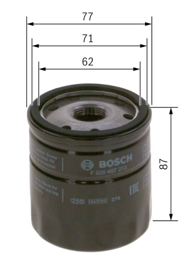 Olejový filter BOSCH F 026 407 213