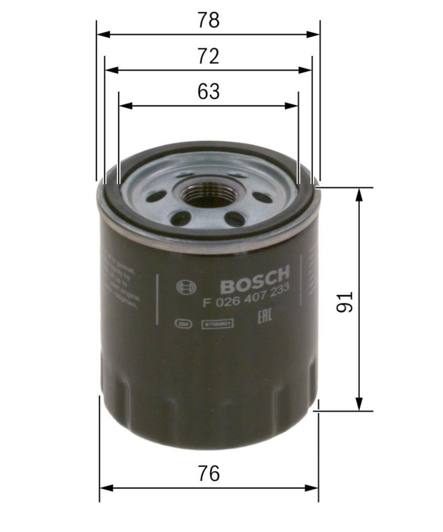 Olejový filter BOSCH F 026 407 233