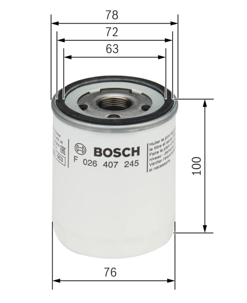 Olejový filter BOSCH F 026 407 245