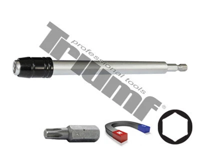 Adaptér pre 1/4" bity, magnetická fixácia bitov + super krúžok,materiál CRV 150 mm