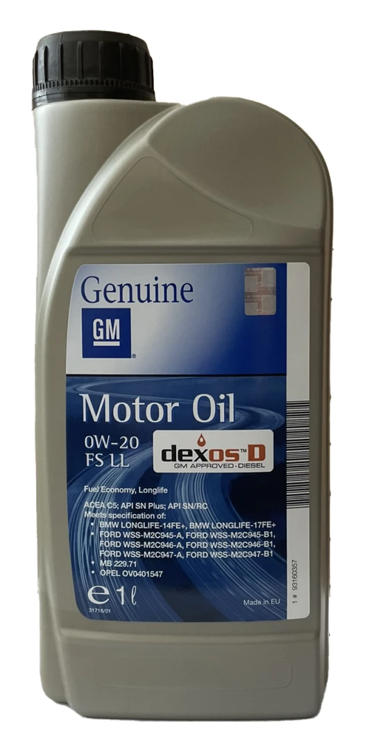 OPEL GM DEXOS D 0W-20 - 1l