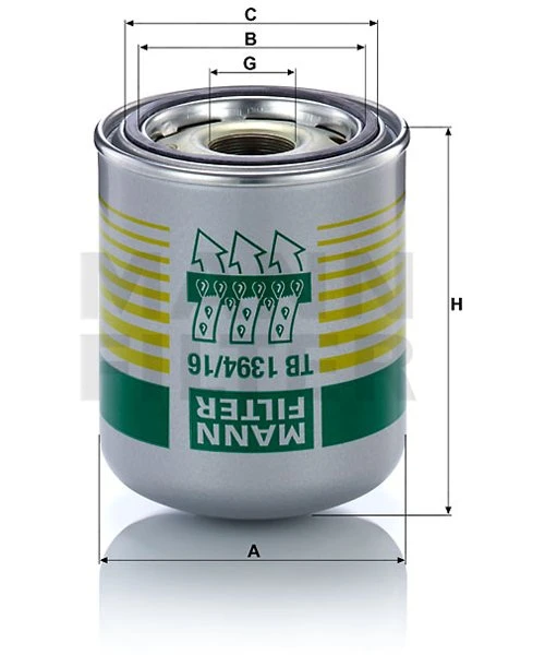 Vysúšač vzduchu MANN FILTER TB 1394/16 x